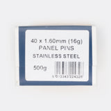 40x1.60mm Stainless Steel Panel Pins