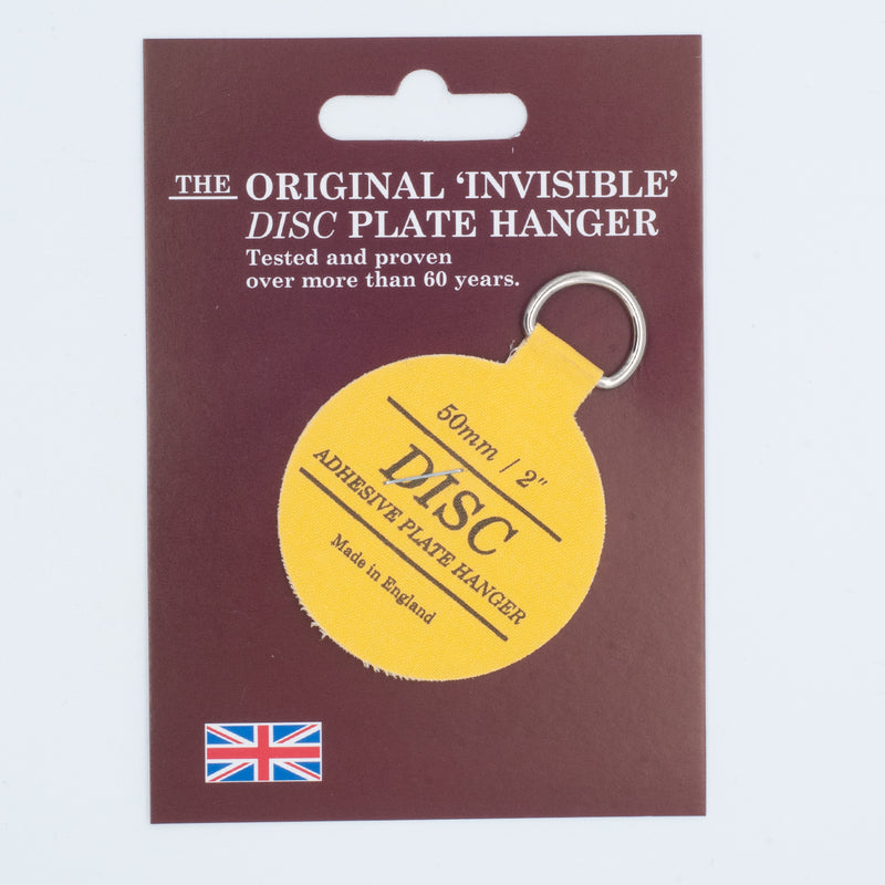 The original invisible adhesive disc plate hanger - 50mm (2")