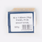 50x1.60mm Bright Steel Panel Pins