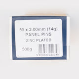 50x2.00mm Zinc Plated Panel Pins