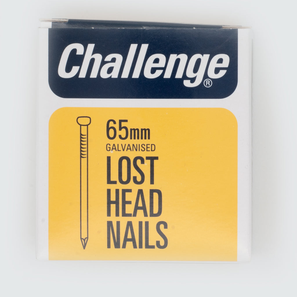 Challenge 65mm Galvanised Lost Head Nails