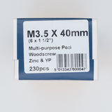 3.5 x 40MM Standard Woodscrew