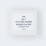 No.1xHooks EB No Pins-Box of 100
